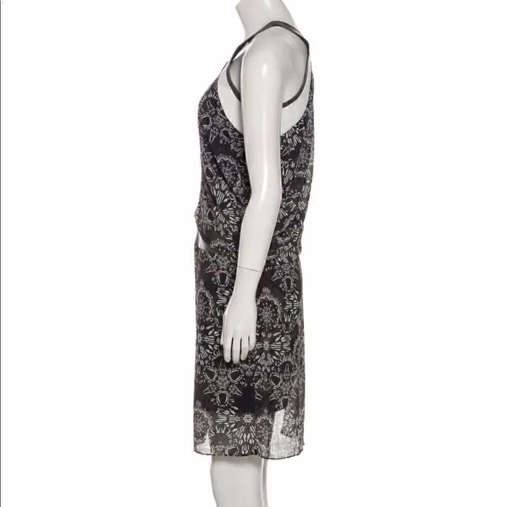 Helmet Lang Printed Knee-Length Dress with Tag